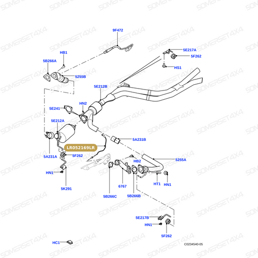 LR052169LR GENUINE LAND ROVER - SENSOR - EXHAUST GAS - TEMPERATURE
