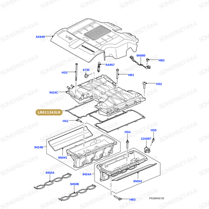 LR011343LR GENUINE LAND ROVER - GASKET - INTAKE MANIFOLD