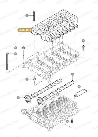 LR004443G LAND ROVER - ROCKER ARM & HOUSING ASSEMBLY 2.4D L317 From PR2 ALLMAKES OE