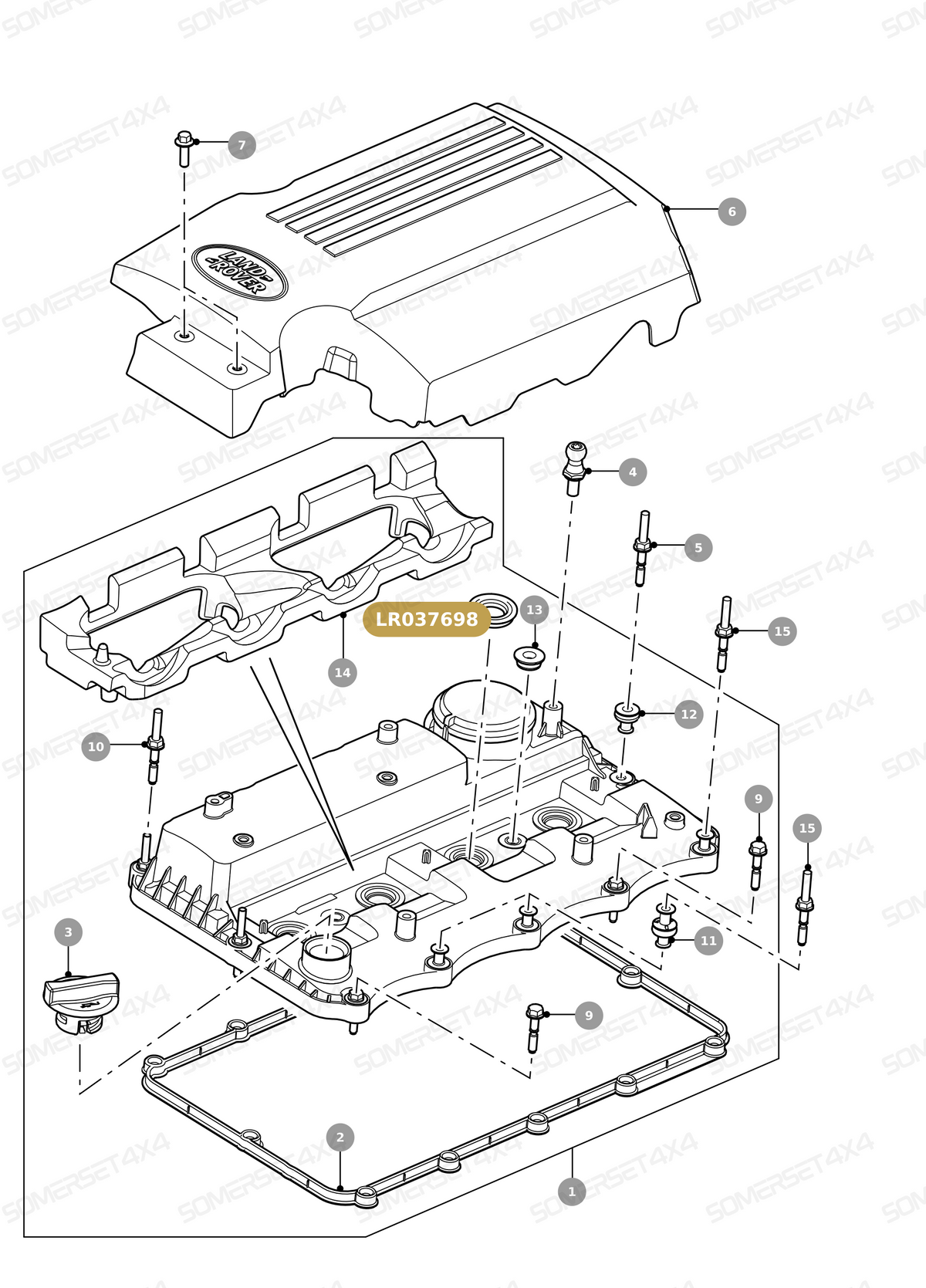 LR037698 LAND ROVER - GROMMET From PR2 ALLMAKES OE