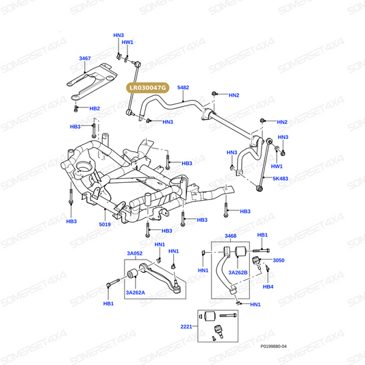 LR030047 LAND ROVER - LINK - STABILIZER - ANTI-ROLL BAR From ALLMAKES