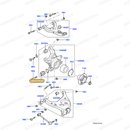 LR032644G LAND ROVER - BUSH - KNUCKLE - RADIUS ARM AND LINKS - LOWER From LEMFORDER
