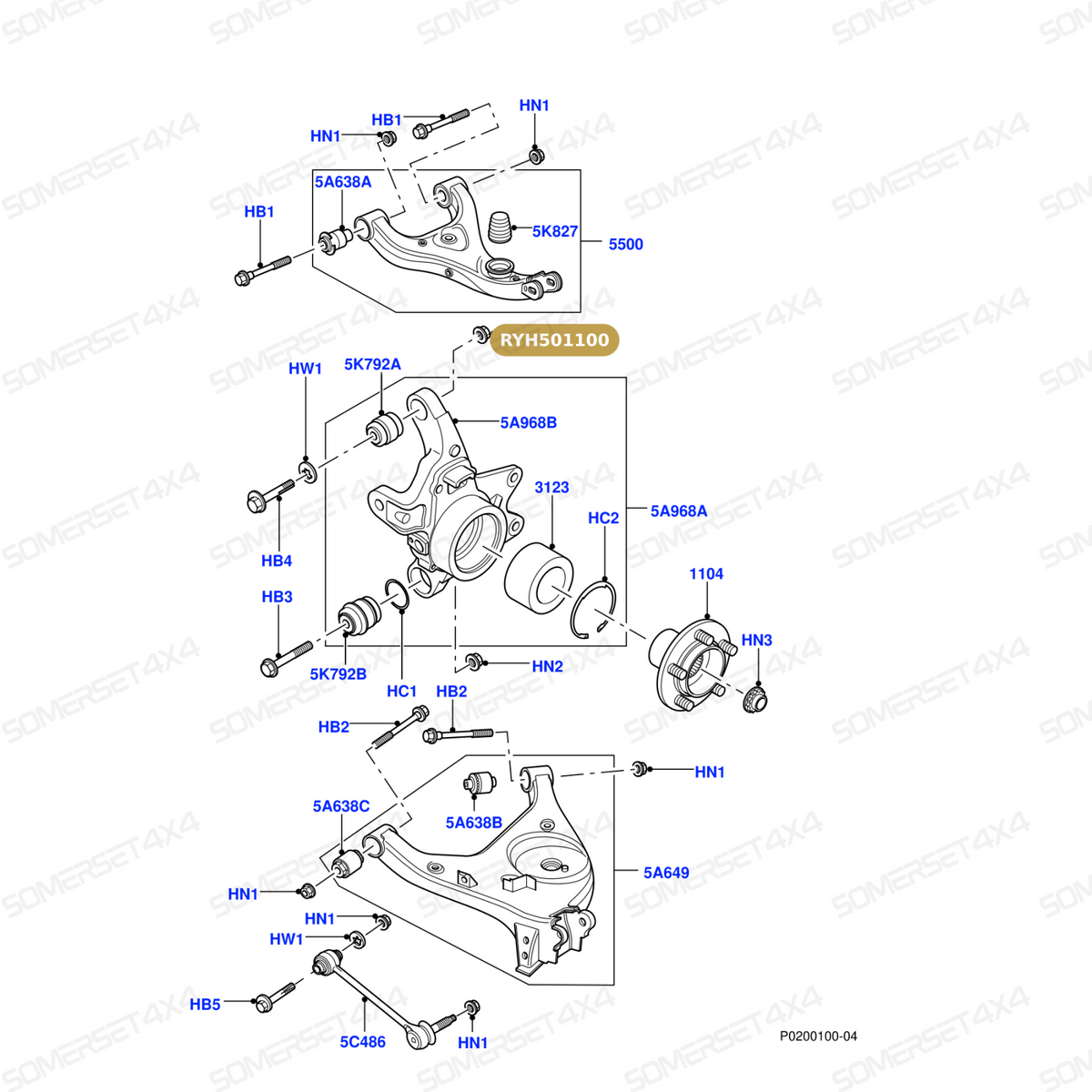 RYH501100 LAND ROVER - NUT From PR2 ALLMAKES OE