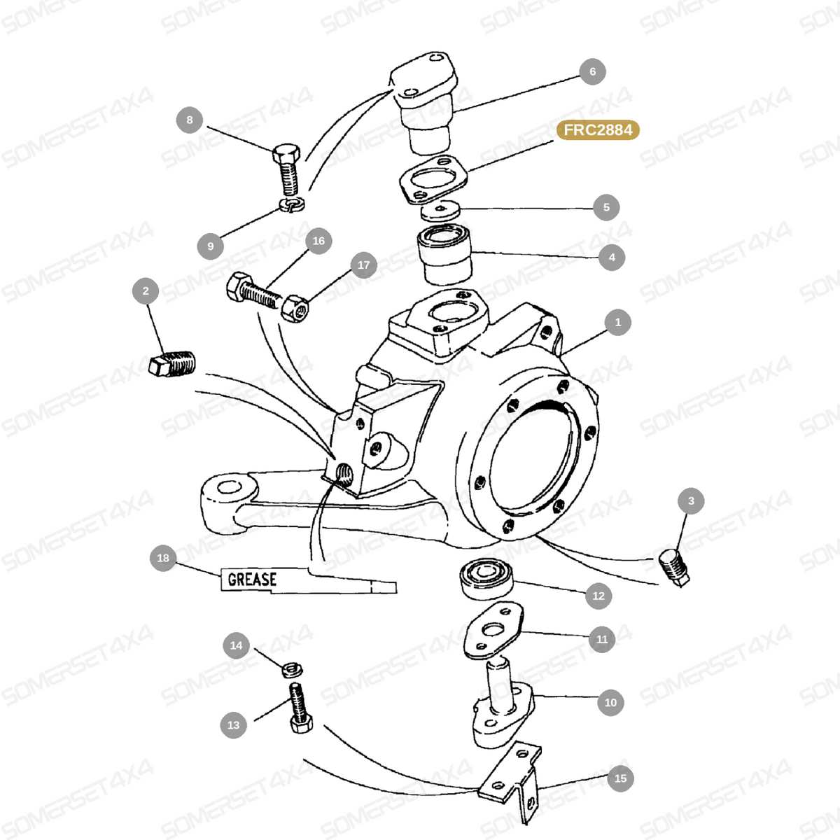 FRC2884 LAND ROVER - SHIM - SWIVEL PIN - FRONT - 0.005 INCH From ALLMAKES