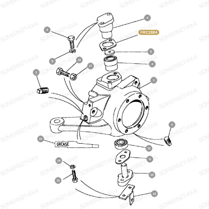 FRC2884 LAND ROVER - SHIM - SWIVEL PIN - FRONT - 0.005 INCH From ALLMAKES