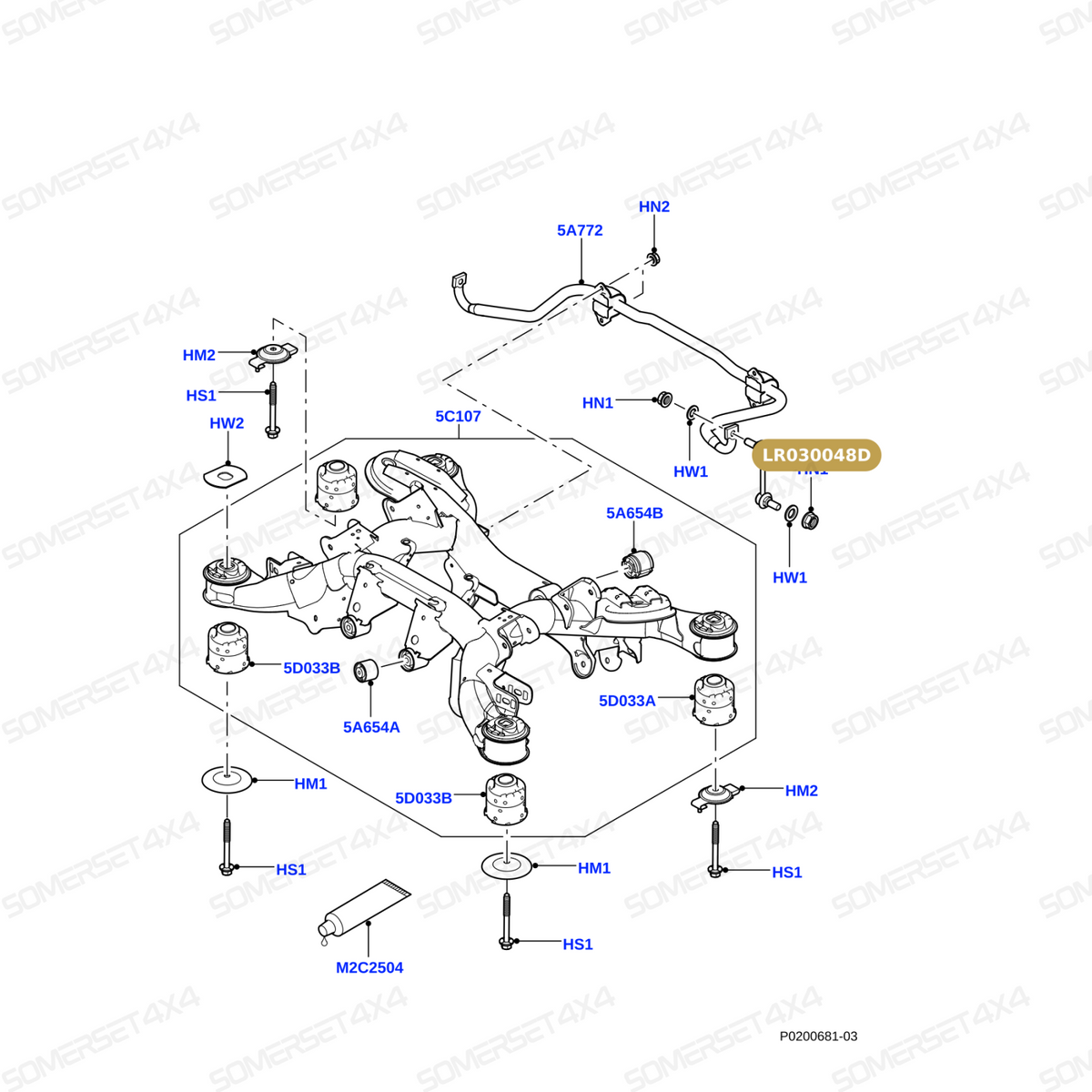 LR030048D LAND ROVER - LINK - ANTI ROLL BAR From DELPHI