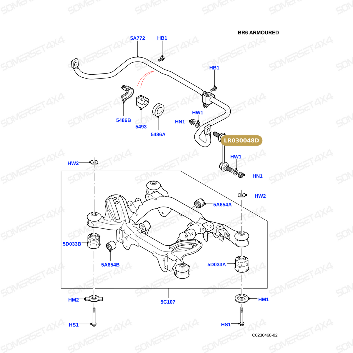 LR030048D LAND ROVER - LINK - ANTI ROLL BAR From DELPHI