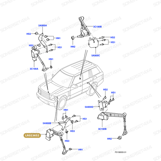 LR023652 LAND ROVER - SENSOR ASSY - RR 10-12 - FRONT From ALLMAKES