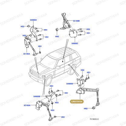 LR023654 LAND ROVER - SENSOR - AIR SUSPENSION From ALLMAKES