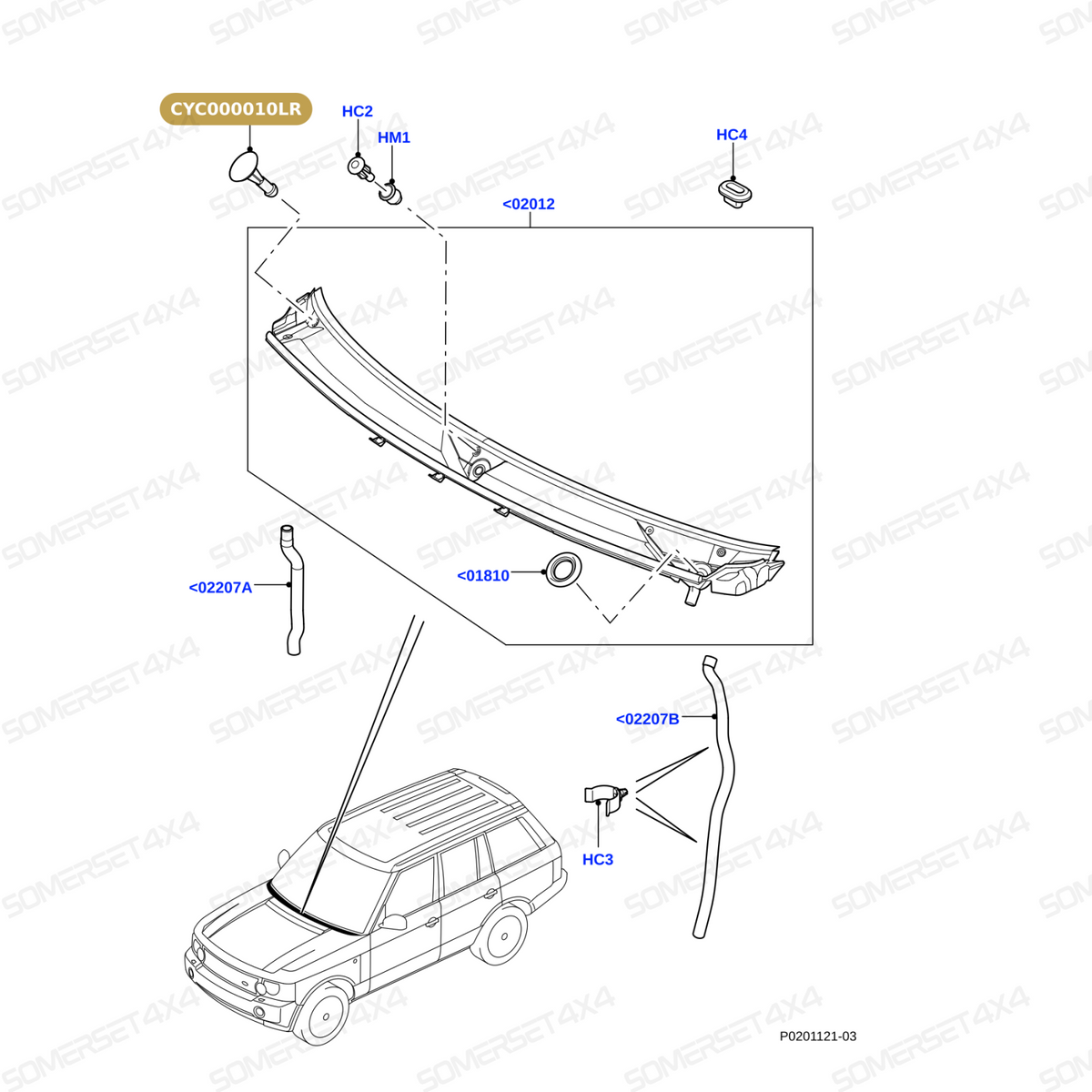 CYC000010LR GENUINE LAND ROVER - CLIP