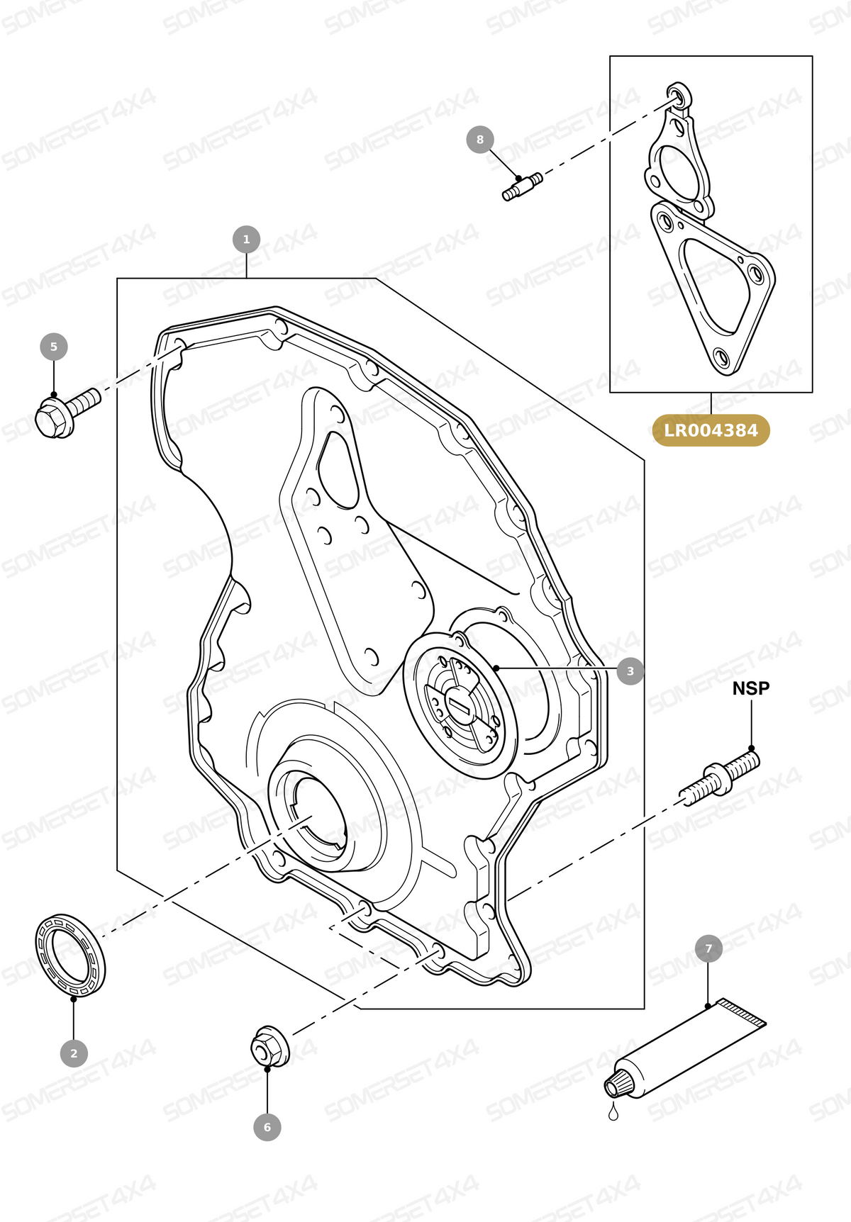 LR004384 LAND ROVER - GASKET From ALLMAKES