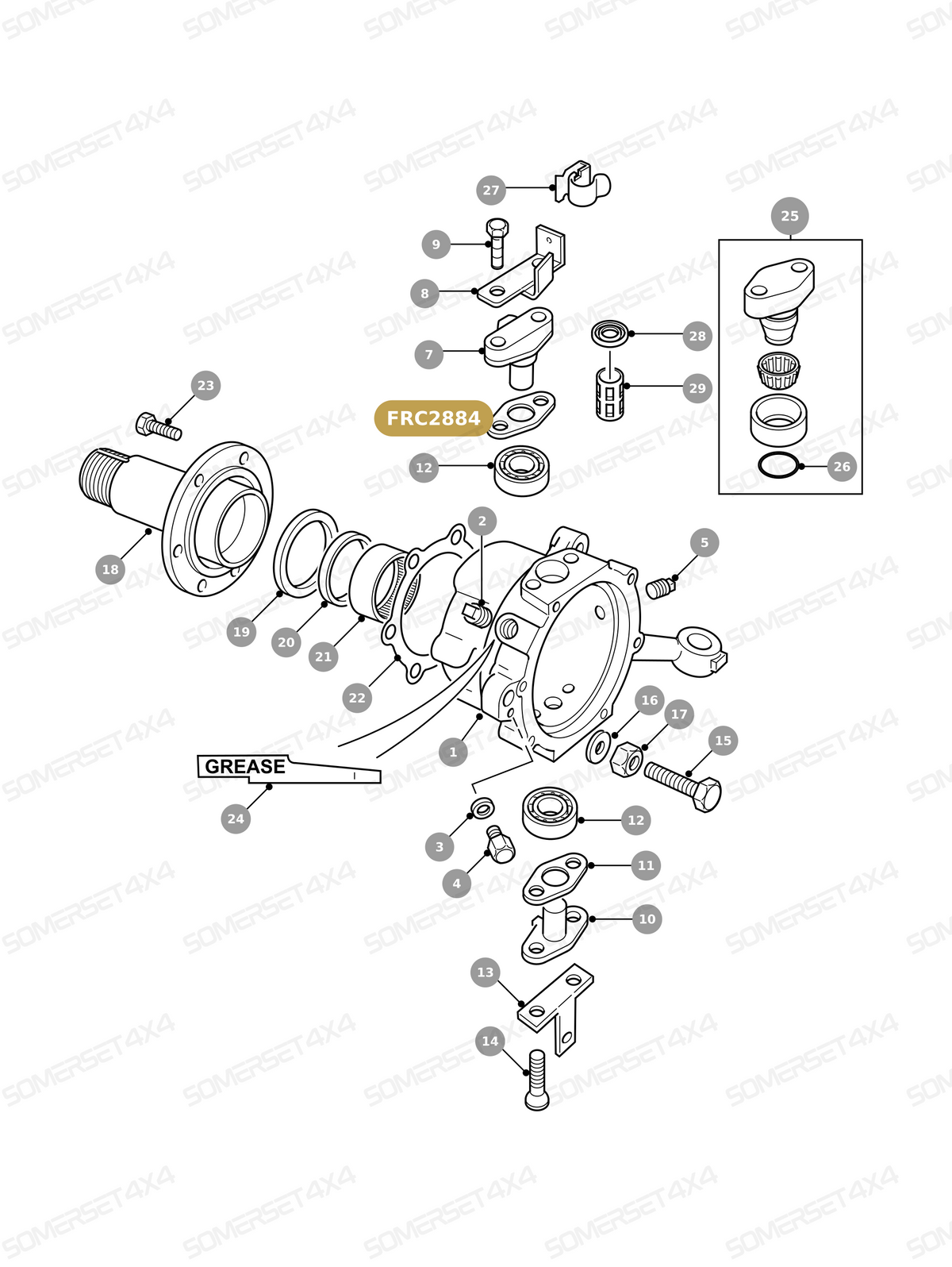 FRC2884 LAND ROVER - SHIM - SWIVEL PIN - FRONT - 0.005 INCH From ALLMAKES