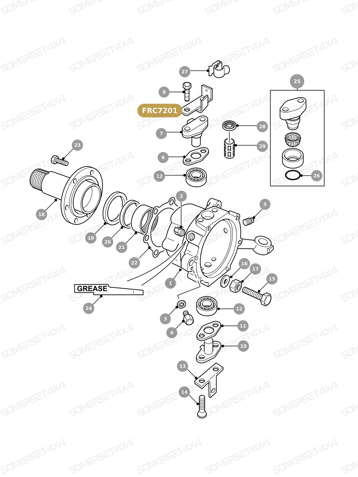FRC7201 LAND ROVER - BRACKET LH From ALLMAKES
