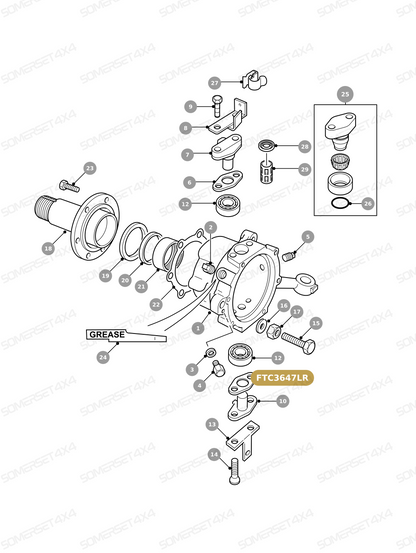 FTC3647LR GENUINE LAND ROVER - GASKET