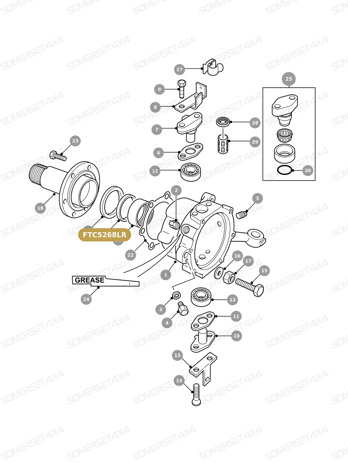 FTC5268LR GENUINE LAND ROVER - SEAL
