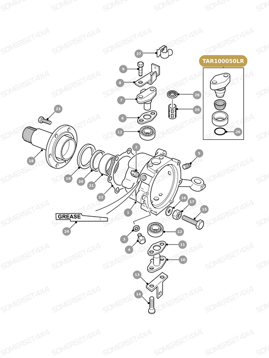 TAR100050LR GENUINE LAND ROVER - KIT - RETAINING PIN