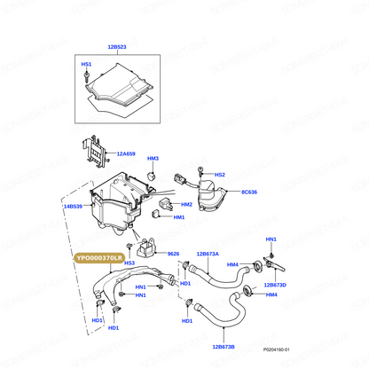 YPO000370LR GENUINE LAND ROVER - DUCT - AIR