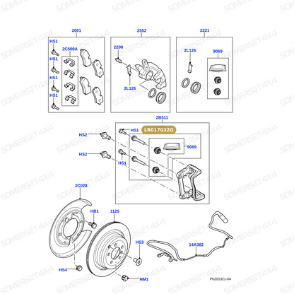 LR017032G LAND ROVER - KIT LOCATING PIN BOLTS From PR2 ALLMAKES OE