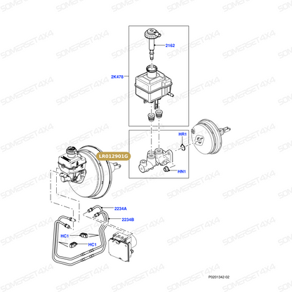 LR012901G LAND ROVER - KIT - MASTER CYLINDER REPAIR From TRW