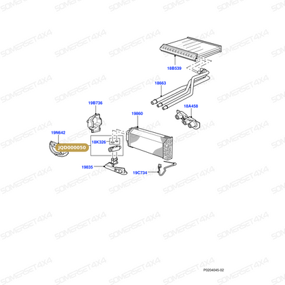 JQD000050 LAND ROVER - VALVE ASSY - EVAPORATOR EXPANSION FITS - RR L322 - RR 10-12 From BEHR