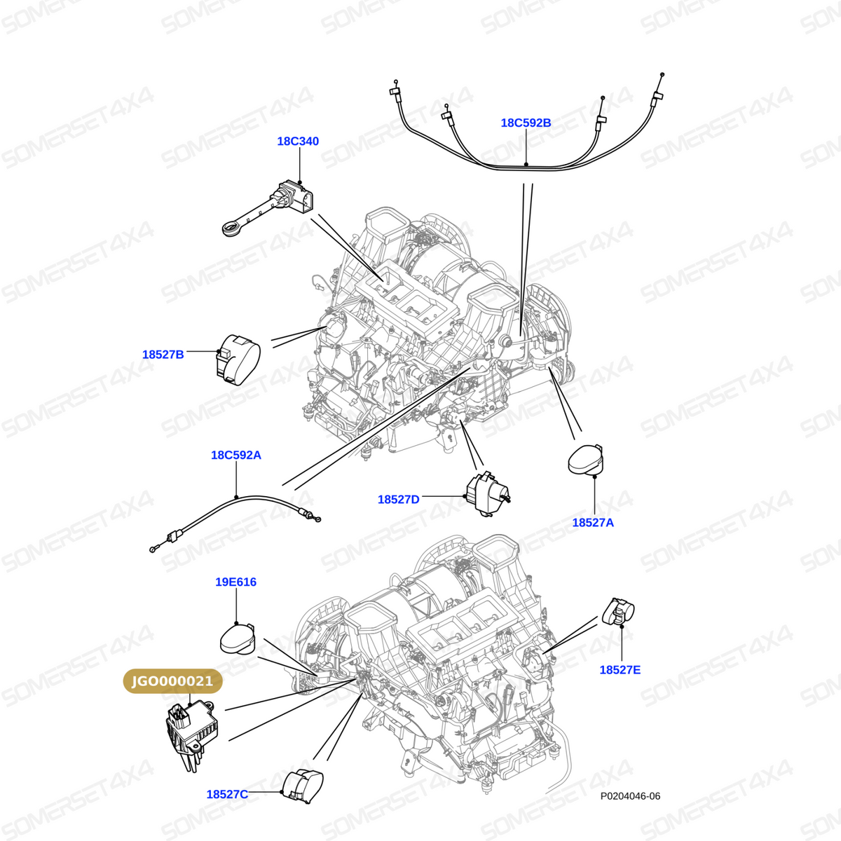 JGO000021 LAND ROVER - HEATER BLOWER SWITCH From ALLMAKES
