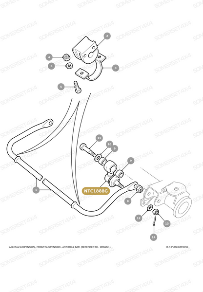 NTC1888G LAND ROVER - BALL JOINT FOR ANTI ROLL BAR From LEMFORDER