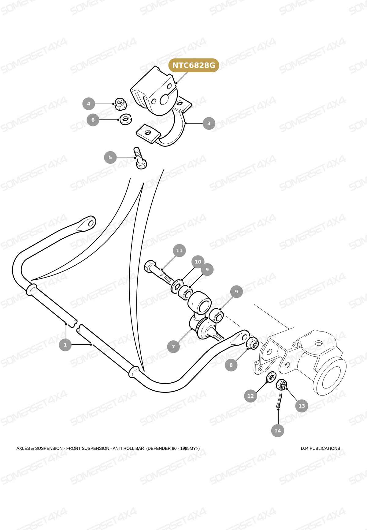 NTC6828G LAND ROVER - BUSH - ANTI ROLL BAR From PR2 ALLMAKES OE