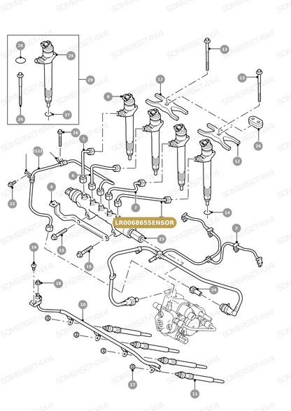LR006865SENSOR LAND ROVER - SENSOR MANIFOLD FUEL SUPPLY From ALLMAKES
