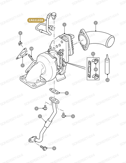 LR031928 LAND ROVER - PIPE - OIL FEED From ALLMAKES