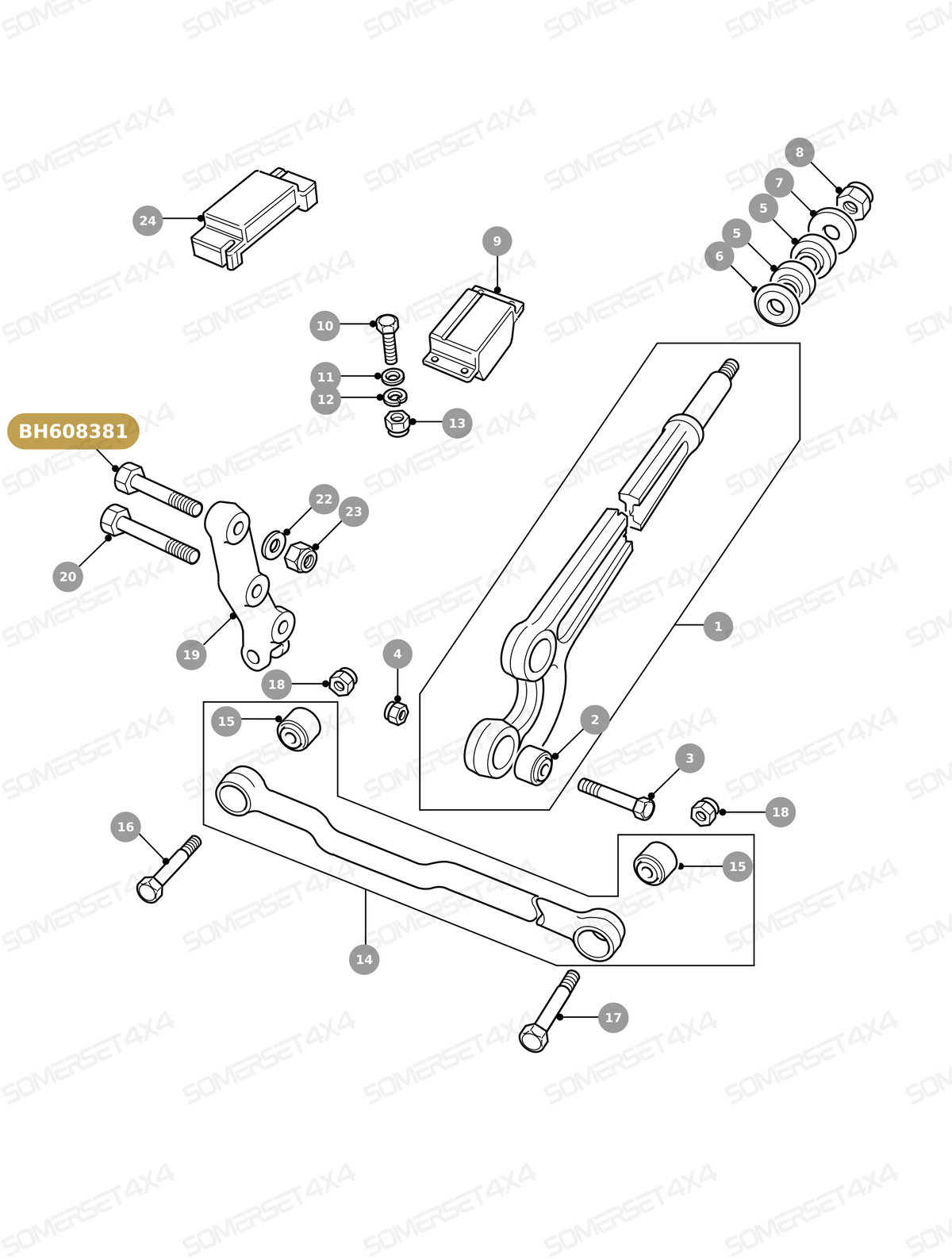 BH608381 LAND ROVER - BOLT From PR2 ALLMAKES OE