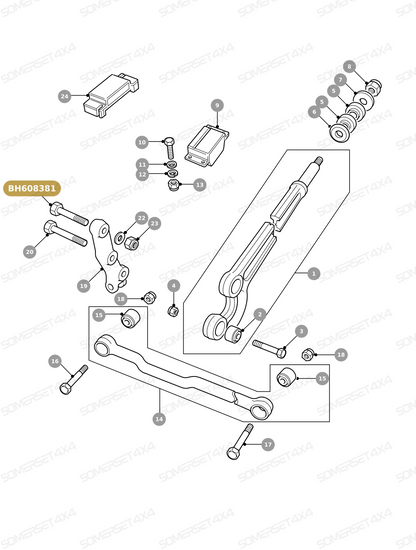BH608381 LAND ROVER - BOLT From PR2 ALLMAKES OE