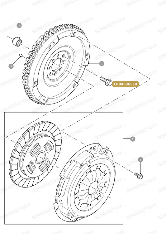 LR045965LR GENUINE LAND ROVER - BOLT - HEXHEAD