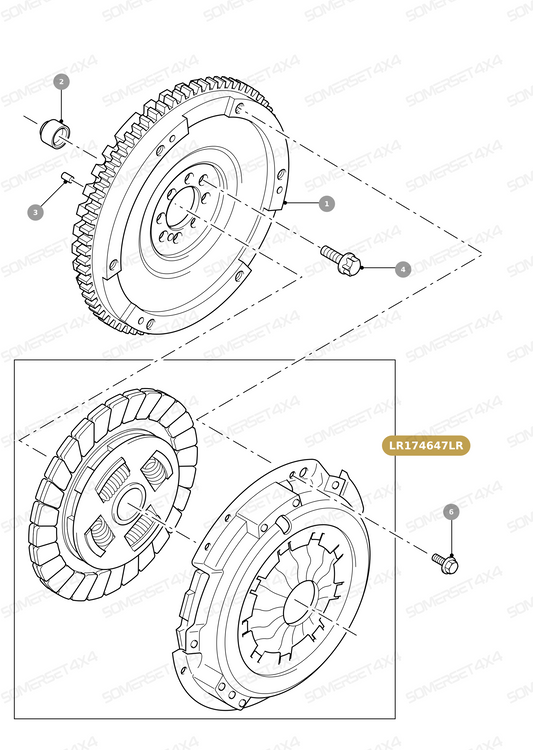 LR174647LR GENUINE LAND ROVER - KIT - CLUTCH REPAIR