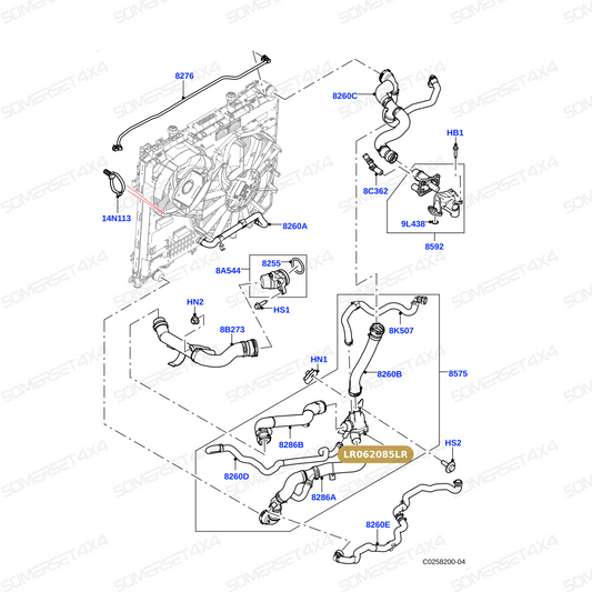 LR062085LR GENUINE LAND ROVER - THERMOSTAT AND HOUSING