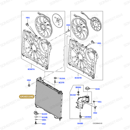 LR162114G LAND ROVER - RADIATOR From NISSENS