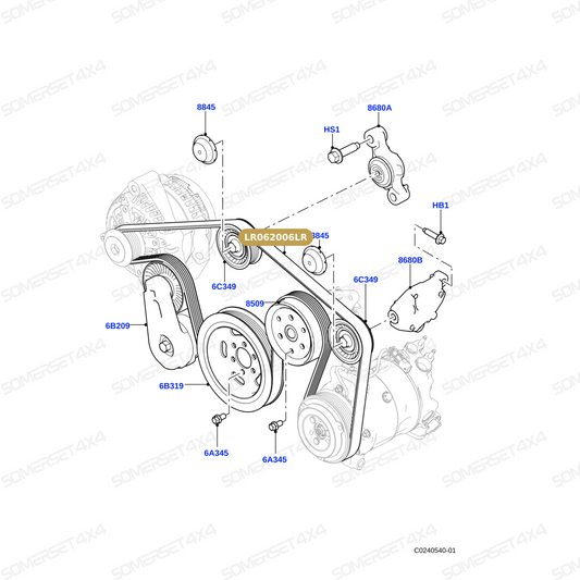 LR062006LR GENUINE LAND ROVER - Belt - Accessory Drive