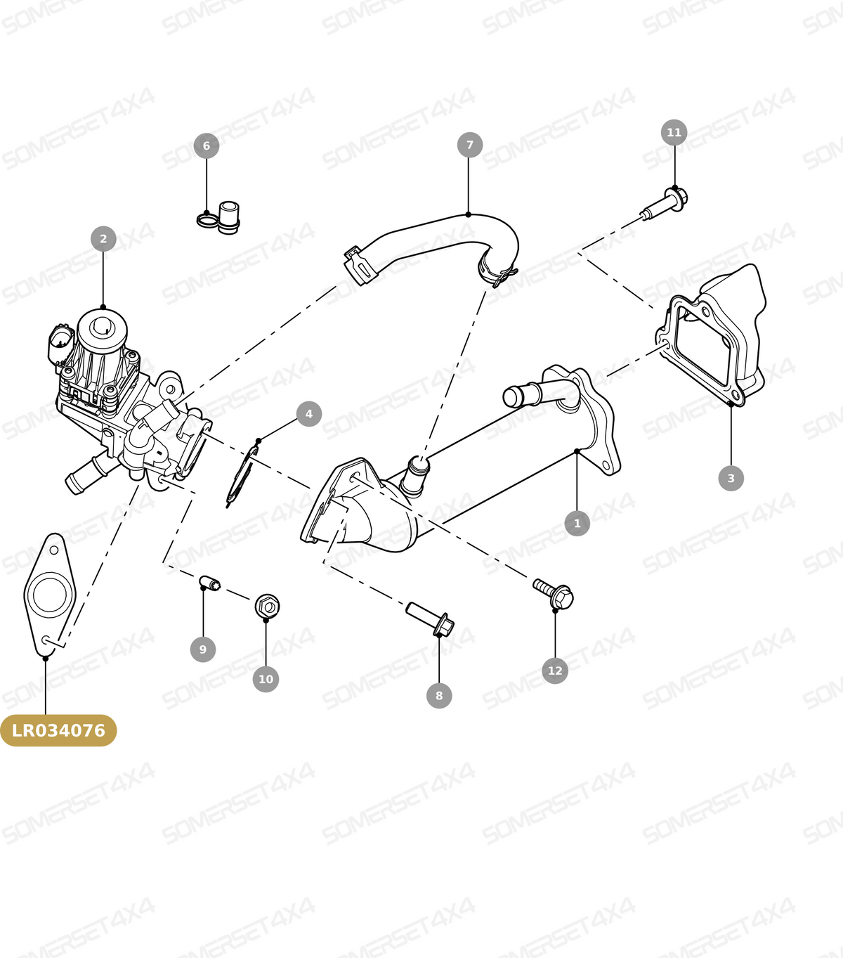 LR034076 LAND ROVER - GASKET - EGR From ALLMAKES