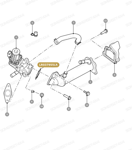 LR037955G LAND ROVER - GASKET - EGR COOLER From PR2 ALLMAKES OE