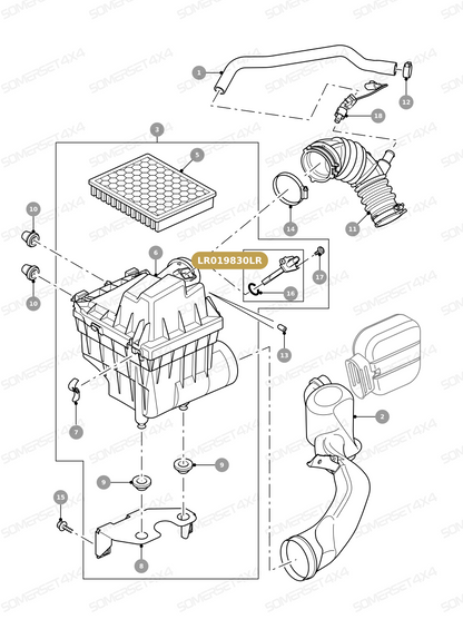LR019830LR GENUINE LAND ROVER - SENSOR - MASS AIR FLOW