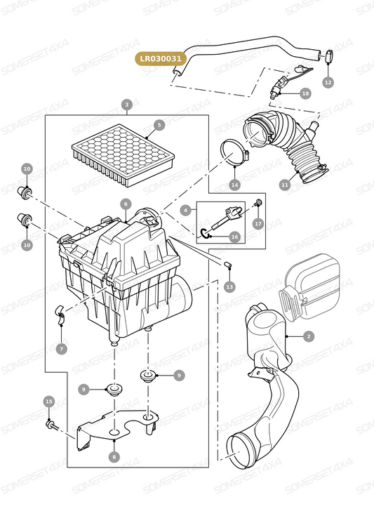 LR030031 LAND ROVER - VALVE - CRANKCASE VENTILATION From ALLMAKES