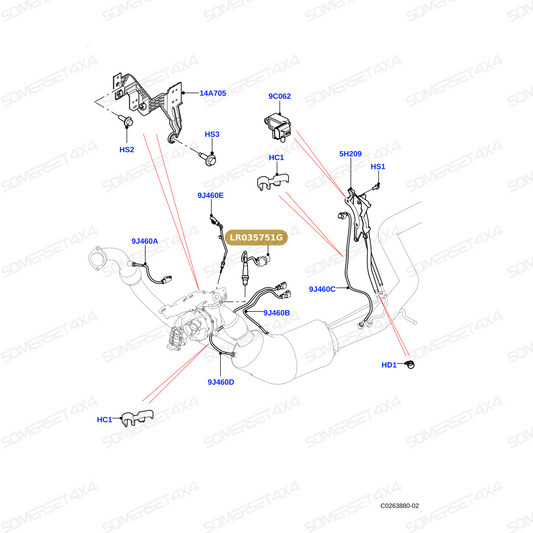LR035751G LAND ROVER - SENSOR-HEGO-LH 3.0D L405;L494 From PR2 ALLMAKES OE
