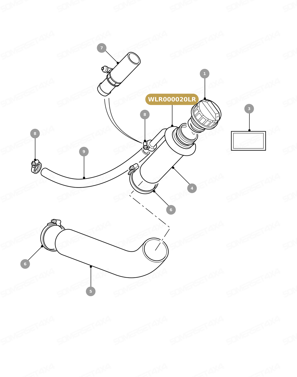 WLR000020LR GENUINE LAND ROVER - GROMMET