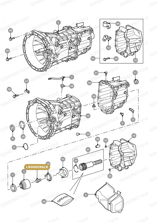 LR006096LR GENUINE LAND ROVER - BOLT - SPECIAL