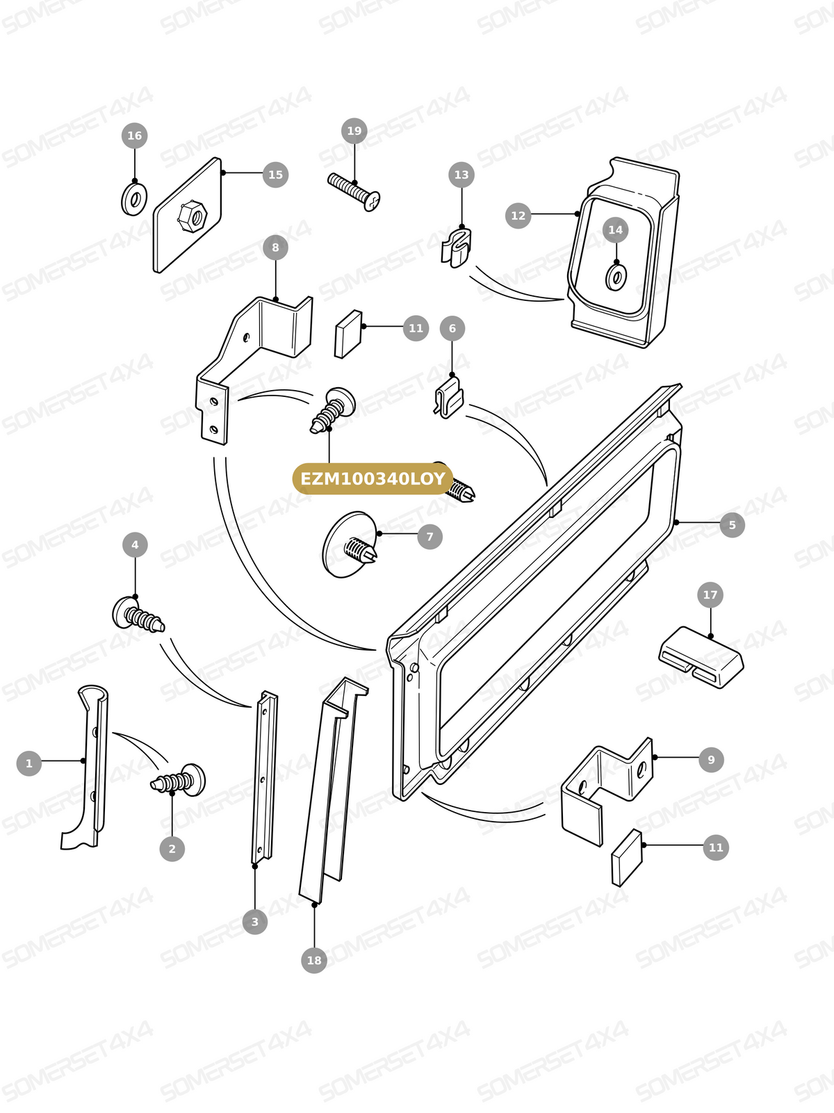 EZM100340LOY LAND ROVER - FASTENER From PR2 ALLMAKES OE
