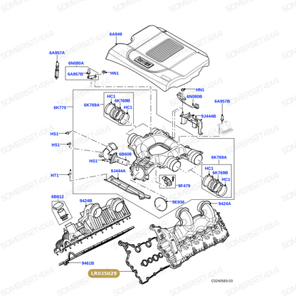 LR035029 LAND ROVER - GASKET - INTAKE MANIFOLD From ALLMAKES