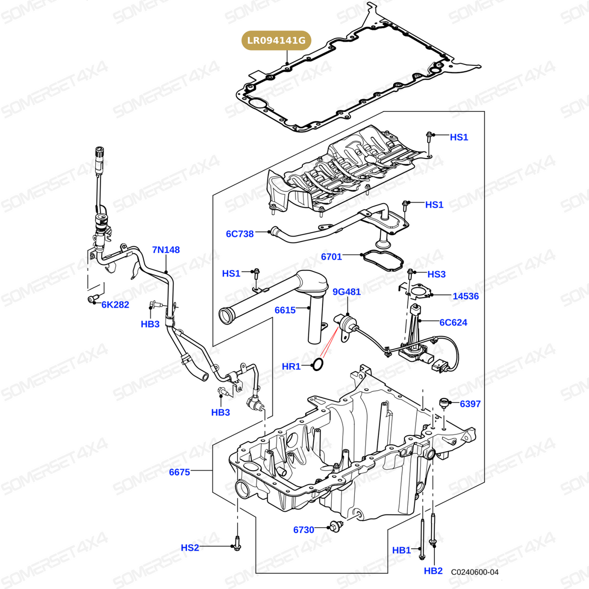 LR094141G LAND ROVER - SUMP GASKET From REINZ