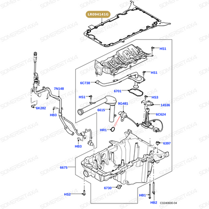 LR094141G LAND ROVER - SUMP GASKET From REINZ