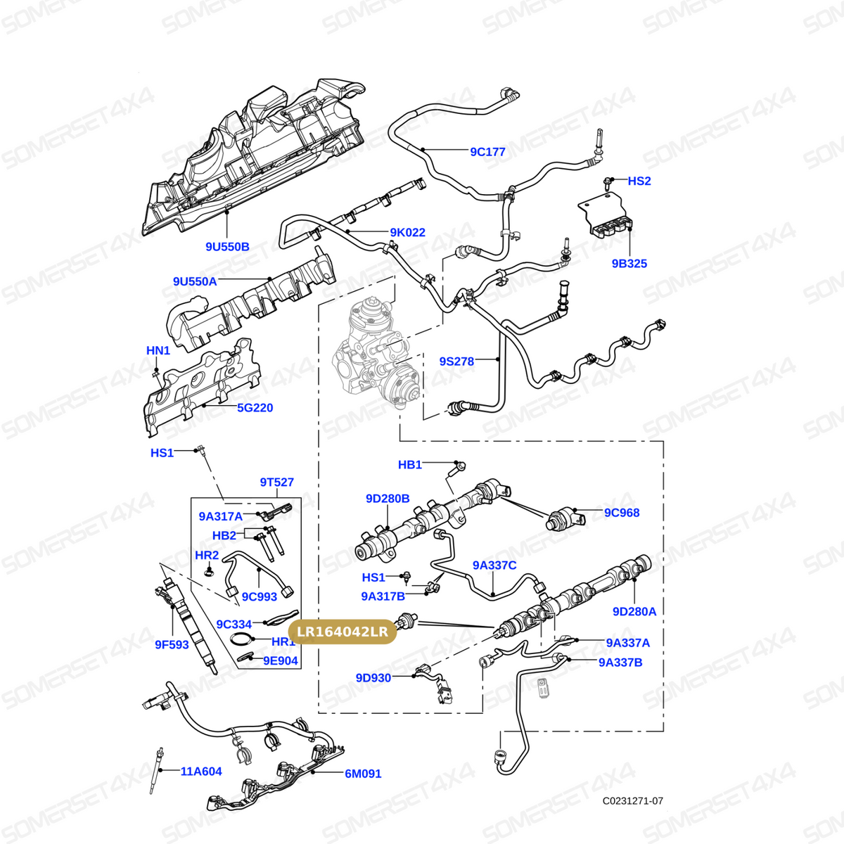 LR164042LR GENUINE LAND ROVER - SENSOR - FUEL PRESSURE