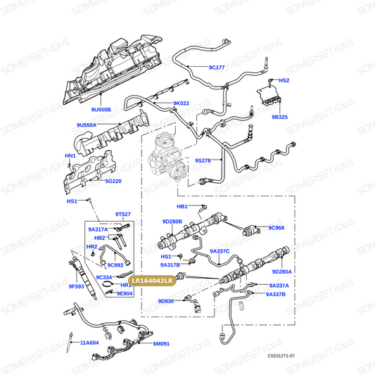 LR164042LR GENUINE LAND ROVER - SENSOR - FUEL PRESSURE