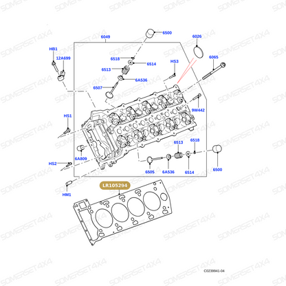 LR105294 LAND ROVER - GASKET - CYLINDER HEAD From ALLMAKES